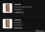 Hemnes Corp cu usi si biblioteca IKEA