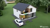 Casă modernă cu 4 camere, teren 414 mp-intrare Berceni 