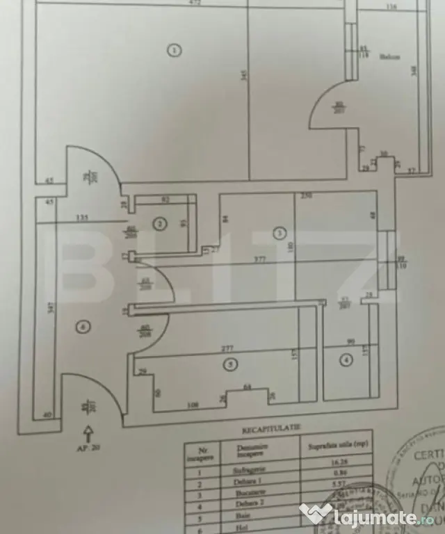 Garsonieră decomandată, 36,65 mp, Valea Roșie Zona Henri - Craiova (Dolj)