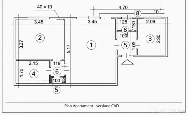 Vânzare apartament 2 camere Ion Mihalache