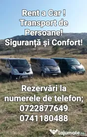 Ofer servicii de Transport Persoane, Marfă și Rent a Car