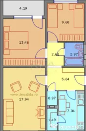 3 camere, P/4, 66mp, anvelopat-Drumul Taberei, Favorit 