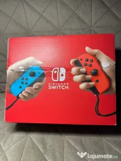 Nintendo Switch Neon Red/Blue v2 + Joc Minecraft fizic 