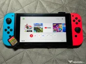 Nintendo Switch Neon Red/Blue v2 + Joc Minecraft fizic 
