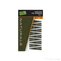 Conuri Plumb Pierdut, Fox Edges Naturals Lead Clip Tail Rubbers, Nr.7, 10buc