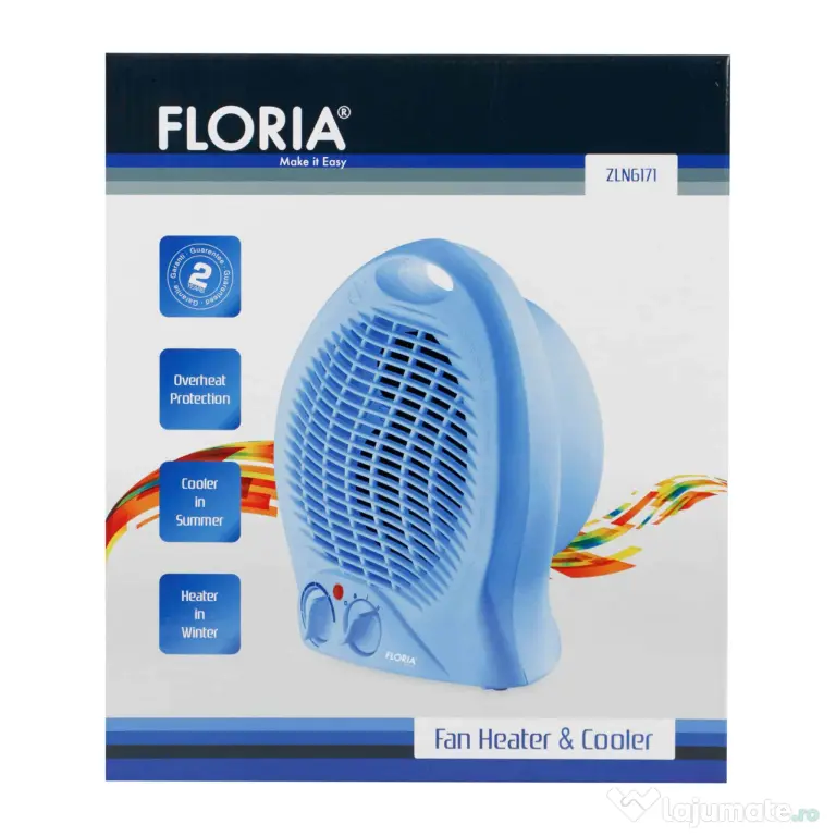 Aeroterma electrica,2 trepte putere 1000W/2000W / ZLN 6171