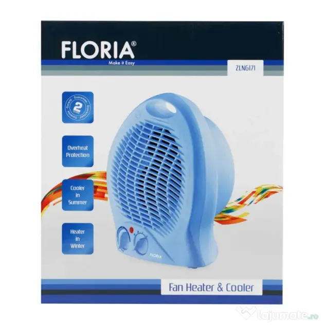 Aeroterma electrica,2 trepte putere 1000W/2000W / ZLN 6171