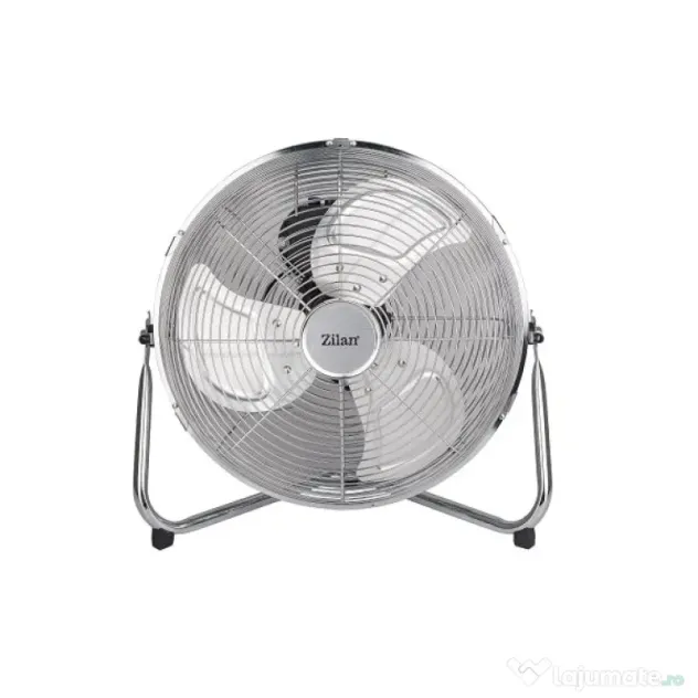 Ventilator rotund cu suport, 3 trepte de viteza, putere 50W, diametru 36cm, inox ZILAN / ZLN 2348