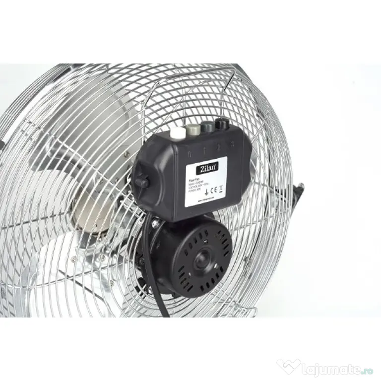 Ventilator rotund cu suport, 3 trepte de viteza, putere 50W, diametru 36cm, inox ZILAN / ZLN 2348