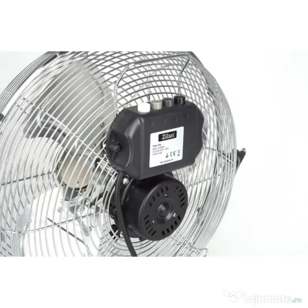 Ventilator rotund cu suport, 3 trepte de viteza, putere 50W, diametru 36cm, inox ZILAN / ZLN 2348
