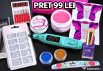 Set Freza Unghii Gel constructie sclipici Tipsuri șabloane