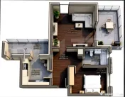 Apartament 2 camere, 56 mp utili, terasa 20 mp, zona de Nord