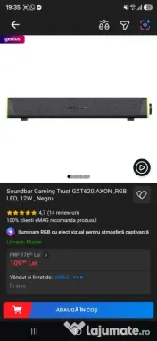 Soundbar Gaming TRUST 