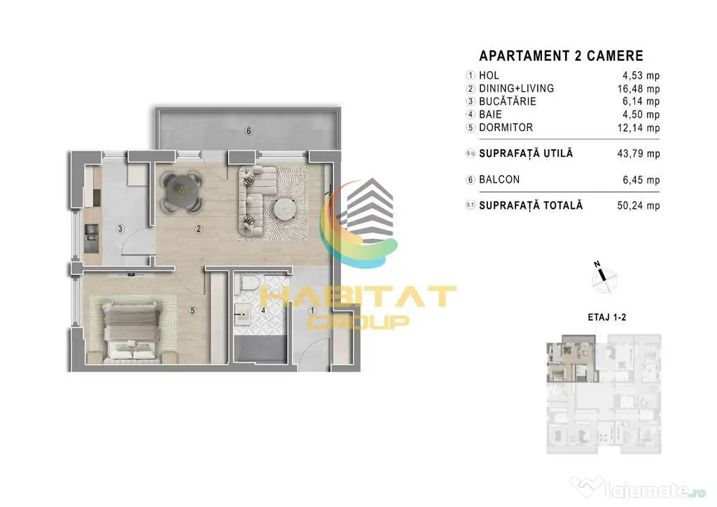2 Camere Popesti Leordeni/Biruintei Bloc Boutique-Dezvoltator - Popesti Leordeni (Bucuresti-Ilfov)