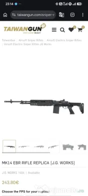 Replica Airsoft JG M14 EBR (JG1404) 1.4J — Pachet complet, NOUĂ la cutie! 
