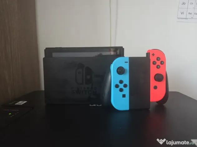 Nintendo Switch V2 Neon Husă și cutie