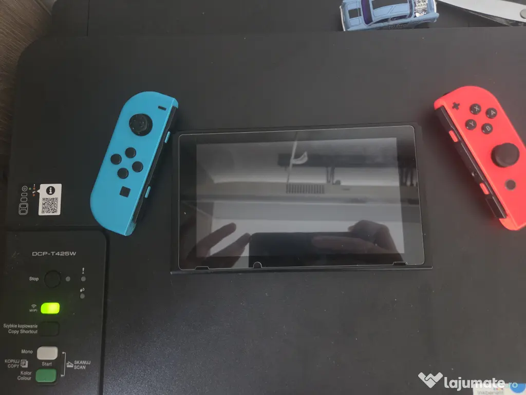 Nintendo Switch V2 Neon Husă și cutie