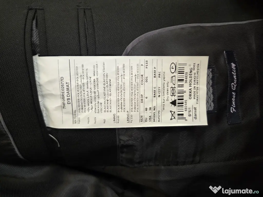 Costum bărbătesc D'S Damat – NOU, mărimea 48