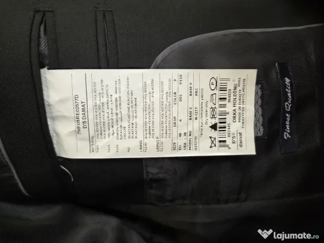 Costum bărbătesc D'S Damat – NOU, mărimea 48