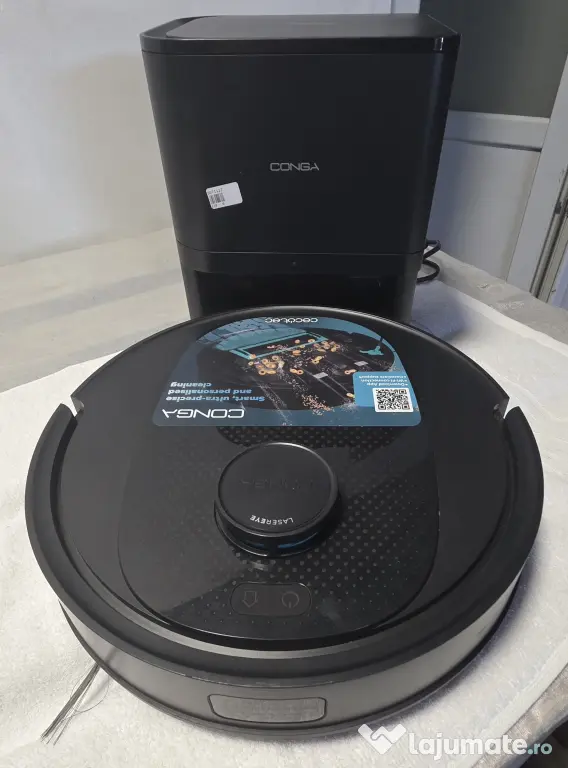Aspirator robot Cecotec Conga M10 AquaPro, 3000 Pa, cu mop