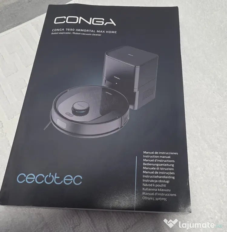 Aspirator robot Cecotec Conga M10 AquaPro, 3000 Pa, cu mop