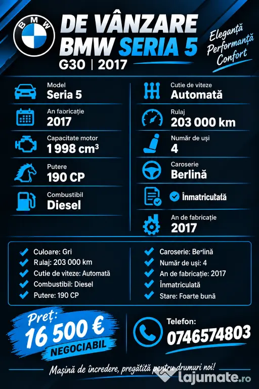Vând BMW seria 5