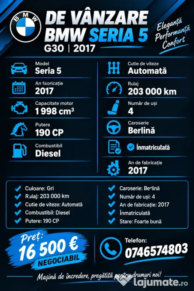 Vând BMW seria 5