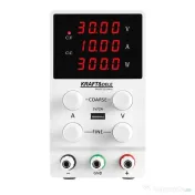 Sursă de laborator reglabilă XD5870 – 0-30V, 0-10A, Afișaj digital de precizie, Protecție scurtcircuit, Eficiență >85% 