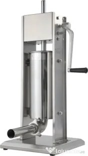 Aparat manual de umplut cârnați KraftDele KD4132, capacitate 5 kg, 4 pâlnii, inox, pentru preparate de casă și mezeluri 