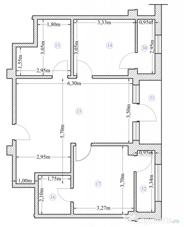 Apartament 3 camere open space Preajba - 0% comision la cump - Preajba (Dolj)