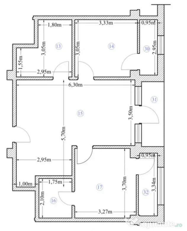 Apartament 3 camere open space Preajba - 0% comision la cump - Preajba (Dolj)