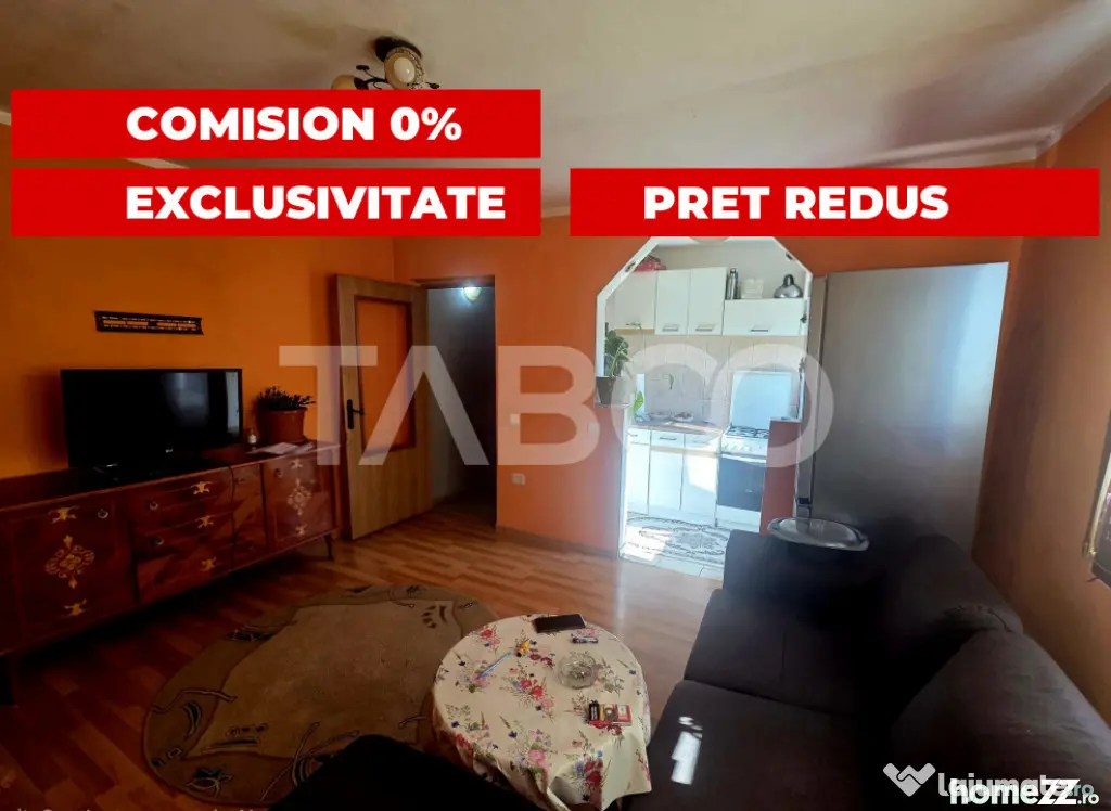 Apartament 3 camere semidecomandat etaj 3 zona 13 Decembrie - Fagaras (Brasov)