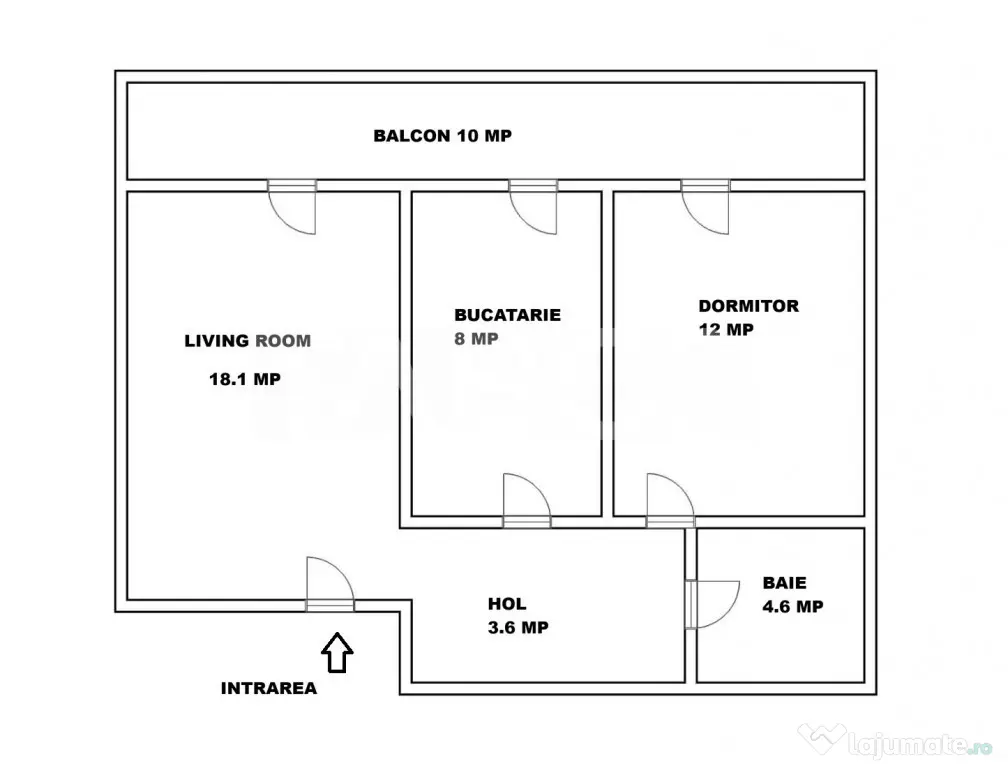 Apartament decomandat de vanzare 2 camere etaj 1 lift balcon - Sibiu (Sibiu)