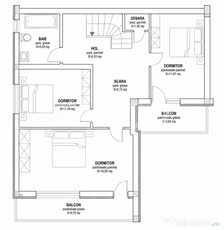 Casa de vanzare 4 camere 110mpu 2 parcari zona Calea Cisnadi - Sibiu (Sibiu)
