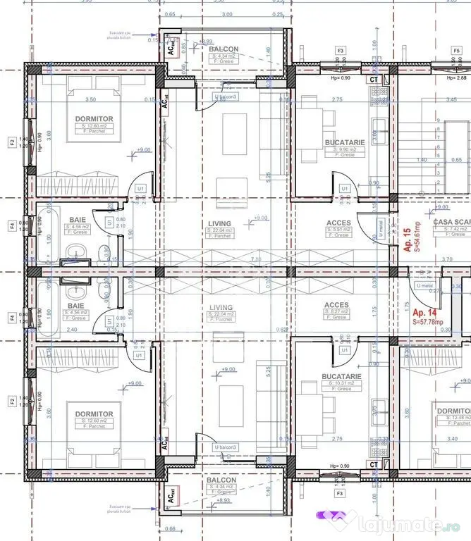 Apartament nou cu 2 camere de vanzare, bucatarie inchisa, Calea Urseni - Giroc (Timis)