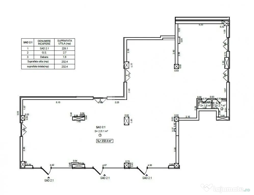 Spatiu comercial 232 mp, 14 locuri parcare, Circumvalatiunii - Timisoara (Timis)