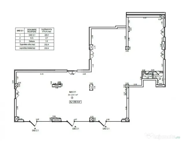 Spatiu comercial 232 mp, 14 locuri parcare, Circumvalatiunii - Timisoara (Timis)
