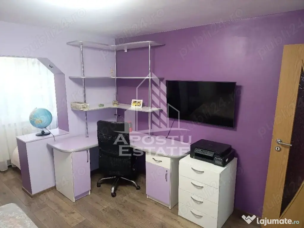 Apartament decomandat,4 camere,2bai,etaj 1 Lipovei,mobilat si utilat - Timisoara (Timis)