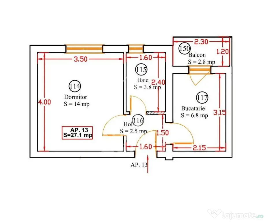 Apartament 1 camera de închiriat,bloc nou,Giroc - Giroc (Timis)