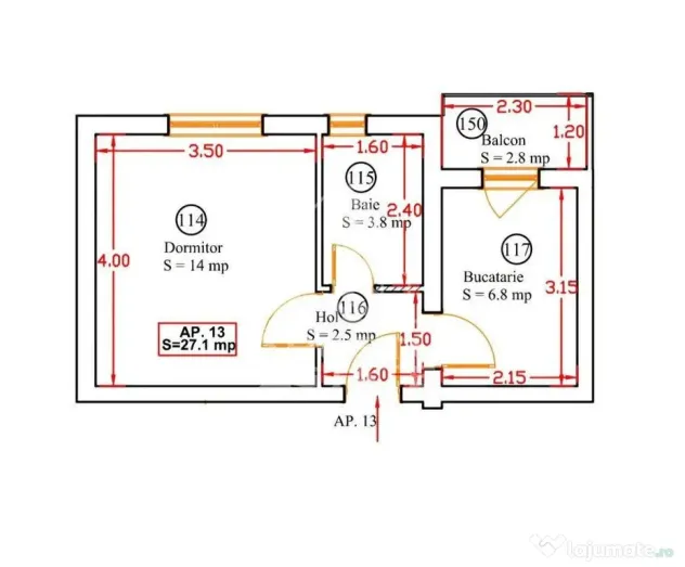 Apartament 1 camera de închiriat,bloc nou,Giroc - Giroc (Timis)