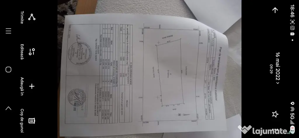 Teren intravilan montan jud. Hr. 1200mp