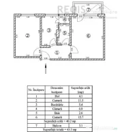 Apartament 2 camere de , decomandat, et 3/4-Piata Astra 