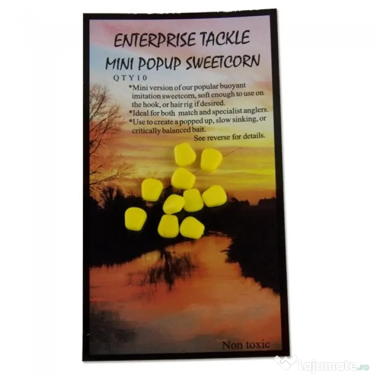 ENTERPRISE TACKLE MINI POPUP SWEETCORN YELLOW UNFLAVOURED 10buc.