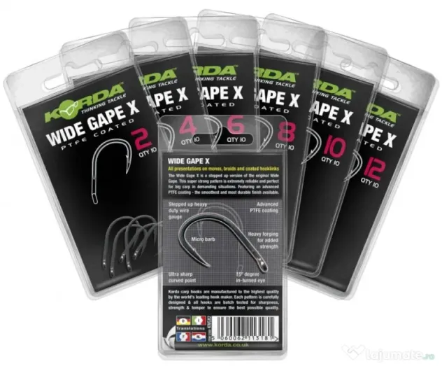 KORDA CARLIGE KORDA WIDE GAPE X Nr 6 - 10 buc