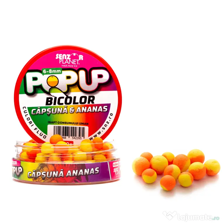SENZOR PLANET POP-UP BICOLOR CAPSUNA & ANANAS 6-8mm 30g