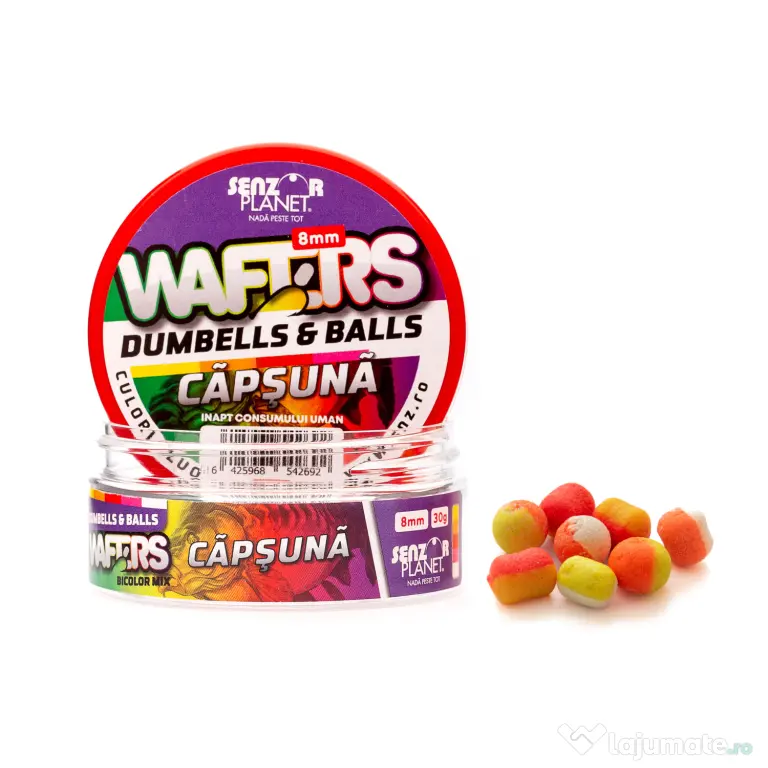 SENZOR PLANET WAFTERS DUMBELLS & BALLS BICOLOR CAPSUNA 8mm 30g
