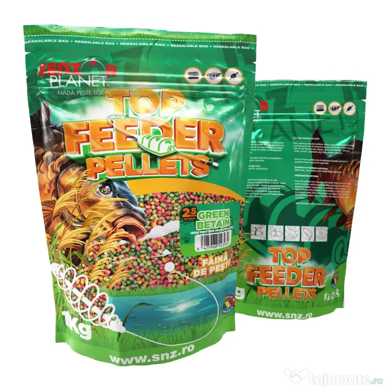 SENZOR PLANET PELETE TOP FEEDER GREEN BETAIN 2.5mm 1kg