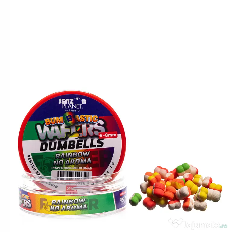 SENZOR PLANET BUMBASTIC WAFTERS DUMBELLS PENTRU BANDA RAINBOW NO AROMA 6-8mm 25g