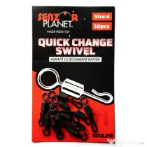 SENZOR PLANET AGRAFA CU SCHIMBARE RAPIDA NR 4 (QUICK CHANGE SWIVEL) 10buc Nr 4