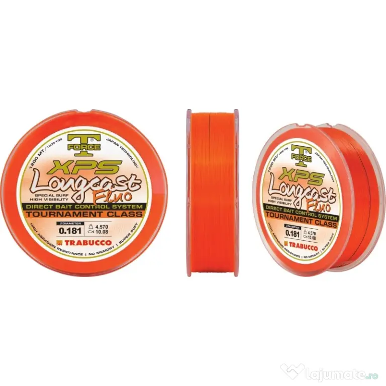 TRABUCCO FIR MONOFILAMENT TRABUCCO T-FORCE XPS LONGCAST FLUO, 1200m 0.22mm/6.95Kg